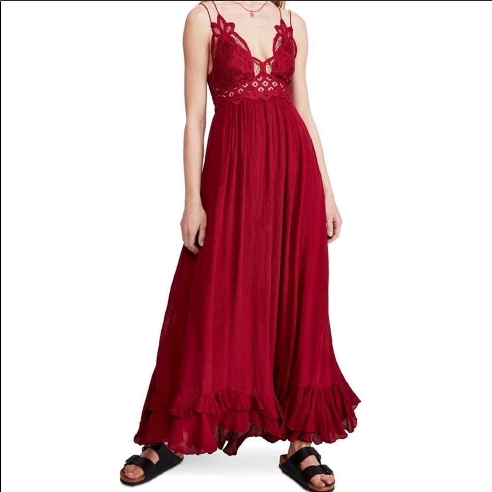 Free People Adella Lace Maxi Dress